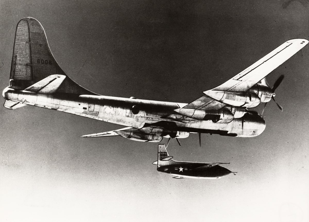 Bell X-1 released from a B-29 before ignition. Image Credit: U.S. Air Force