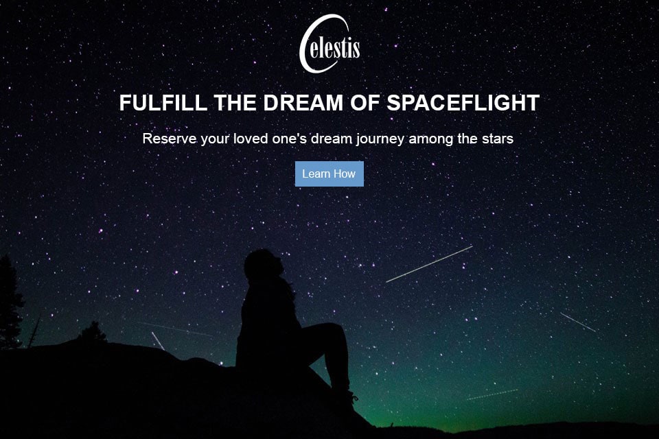 Reserve a memorial spaceflight for your loved one